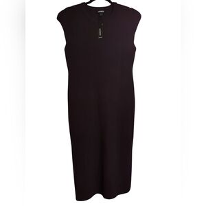 Express‎ NWT Deep Burgundy/Plum Knit Dress With Slits On Both Sides
